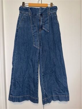 Joie Marylu Tie-Front Denim Culottes Jeans